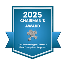 2025 Top Performing Liver Transplant Chairman's Award.