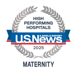 Maternity 2025 high performing emblem.