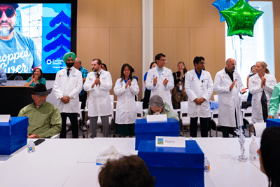 The physician team that executed the 7 living liver donation procedures.