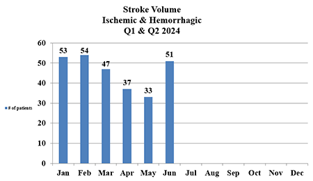 Chart of Stroke patient volume in 2021