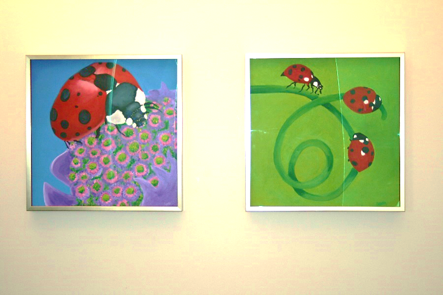 Claire Yanta ladybug paintings