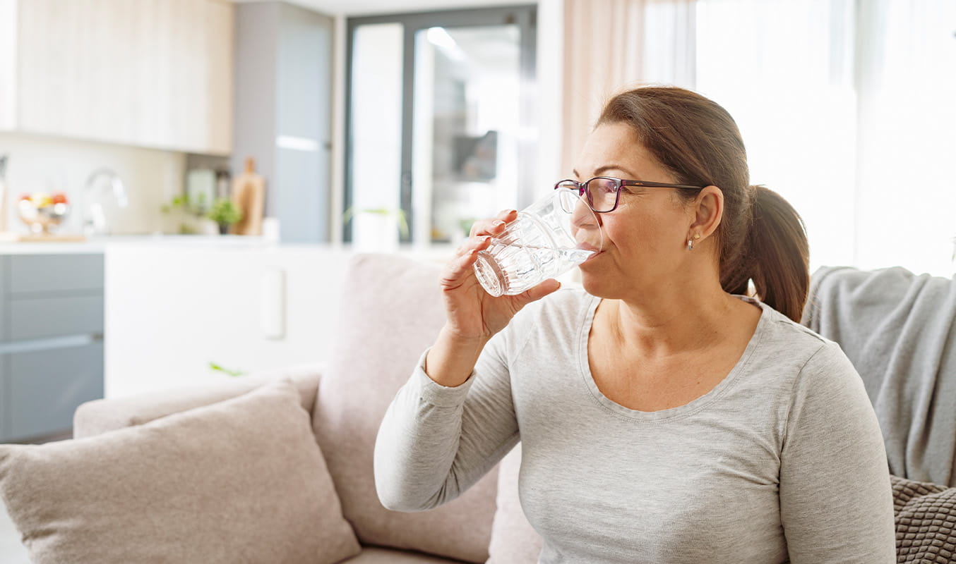 Woman drinking water